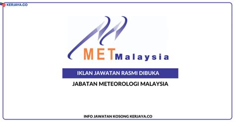 Jawatan Penolong Pegawai Meteorologi Gred C29 45 Kekosongan Di Jabatan