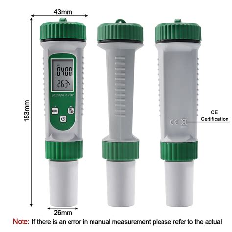 6 In 1 Multi Parameter Water PH EC TDS Salt S G And Temp Tester PH