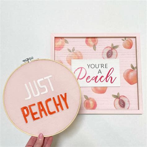 Way To Celebrate Just Peachy Stitched Sign And You Re A Peach Wooden Sign Walmart Finds