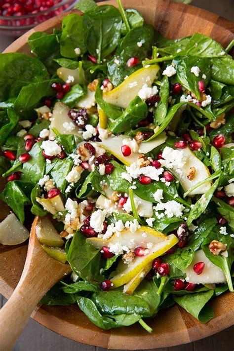 Pear Pomegranate And Spinach Salad Cooking Classy