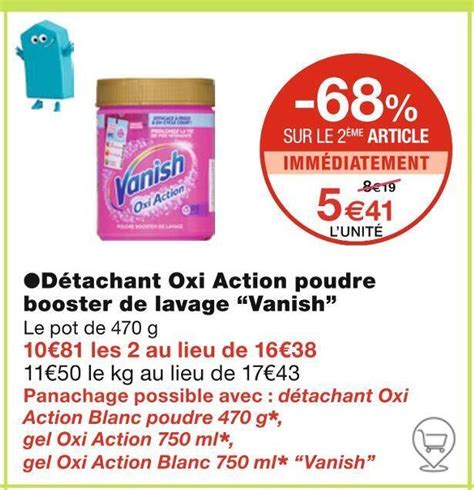 Promo Vanish Détachant Oxi Action poudre booster de lavage chez Monoprix