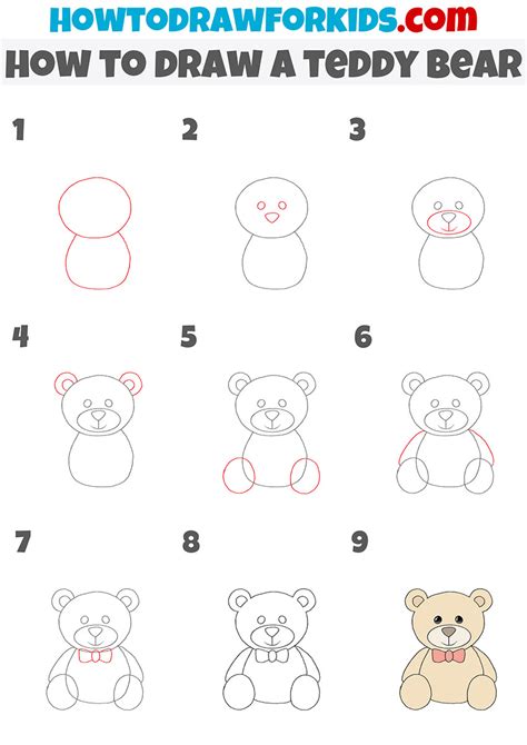 Teddy Bear Drawing Tutorial How To Draw Teddy Bear Step By, 57% OFF