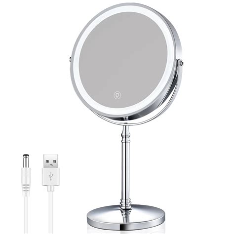 Rechargeable Lighted Makeup Mirror X Magnifying Vanity Mirror