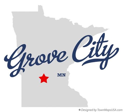 Map of Grove City, MN, Minnesota