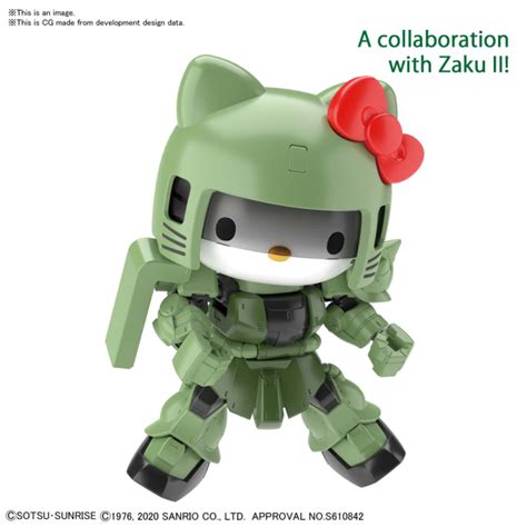 Gundam Sd Cross Silhouette Hello Kitty Chars Zaku Ii Reprod