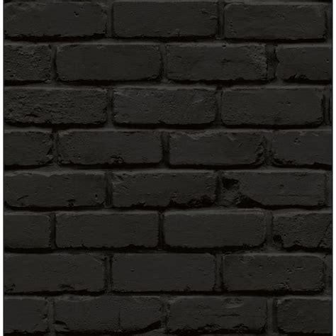 Nuwallpaper Black Amsterdam Brick Wallpaper Sample Nus Sam The