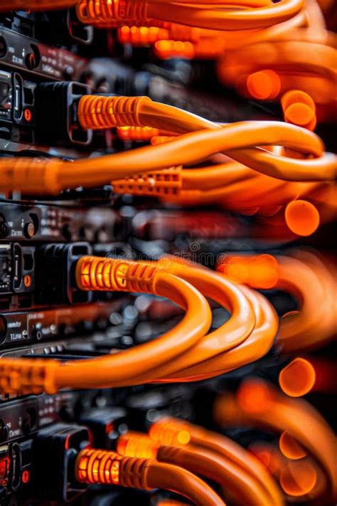 lan fiber optic cable connecting  server switch  efficient network