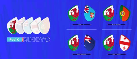 Rugby team of Wales all matches icon in pool A of international rugby tournament. 28210586 ...