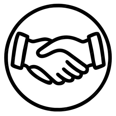 Premium Vector Shake Hands Icon Outline