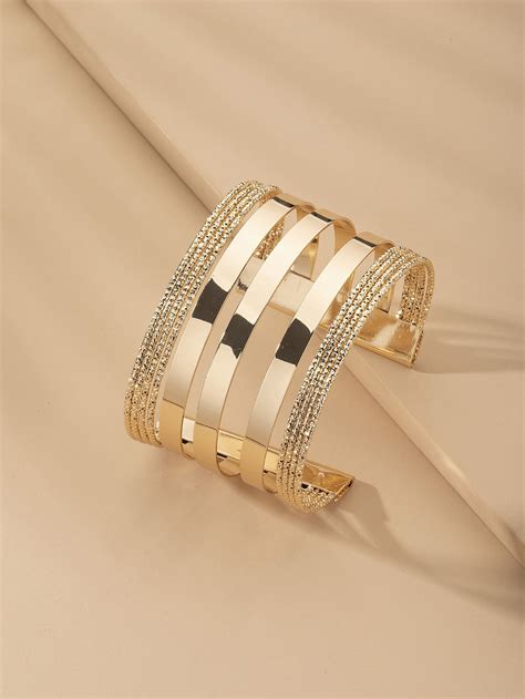 Hollow Out Cuff Bracelet J Ias Para As M Os Acess Rios Femininos