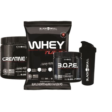 Kit Whey Turbo G Creatina Turbo G Pr Treino Bope G Frutas