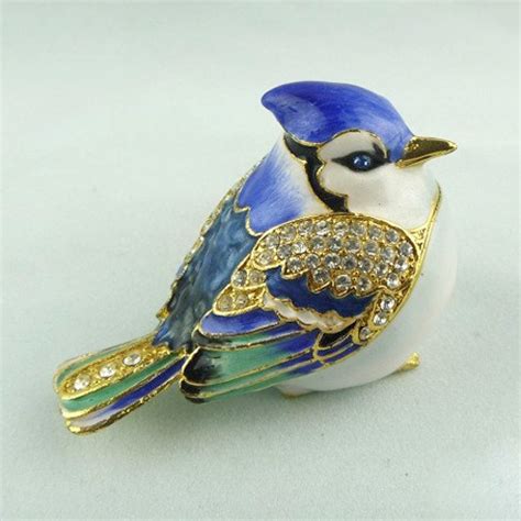 Bird Trinket Boxes Enamel Handcrafts Jewelry Box