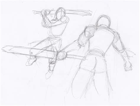 Perspective Sketches The Sword Fight By Evilsqueegee On Deviantart