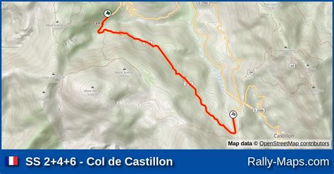 SS 2 4 6 Col de Castillon stage map Rallye Régional de l Escarène