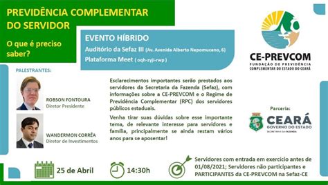 Ce Prevcom Realiza Evento H Brido Sobre A Previd Ncia Complementar Do