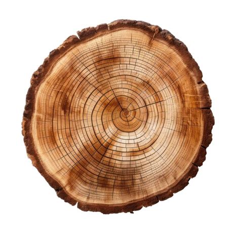 Premium Ai Image Cross Section Of Tree Trunk Isolated On White