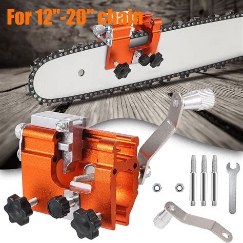 Portable Chainsaw Sharpener Crank Chainsaw Chain Sharpening Jig Tool for All Kinds of Chain Saws ...