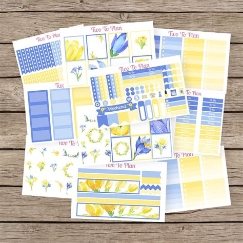 Two To Plan S Spring Tulip Collection Planner Stickers Great For The