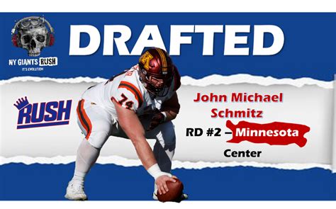 Ny Giants Draft John Michael Schmitz Center Ny Giants Rush