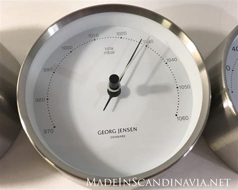 Georg Jensen Koppel Weather Station Steel White Cm Barometer