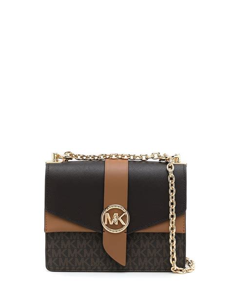 Bolsa tiracolo Greenwich de couro MICHAEL MICHAEL KORS alça de