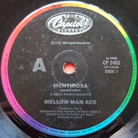 Mellow Man Ace – Mentirosa (Radio Edit) (1990, Vinyl) - Discogs