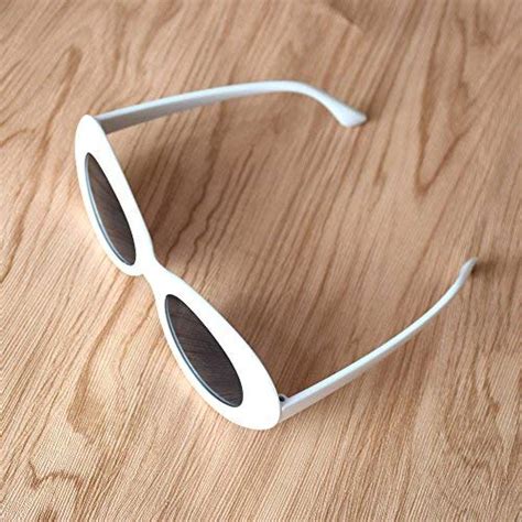 JUSLINK Bold Retro Oval Mod Thick Frame Sunglasses Round Lens Clout