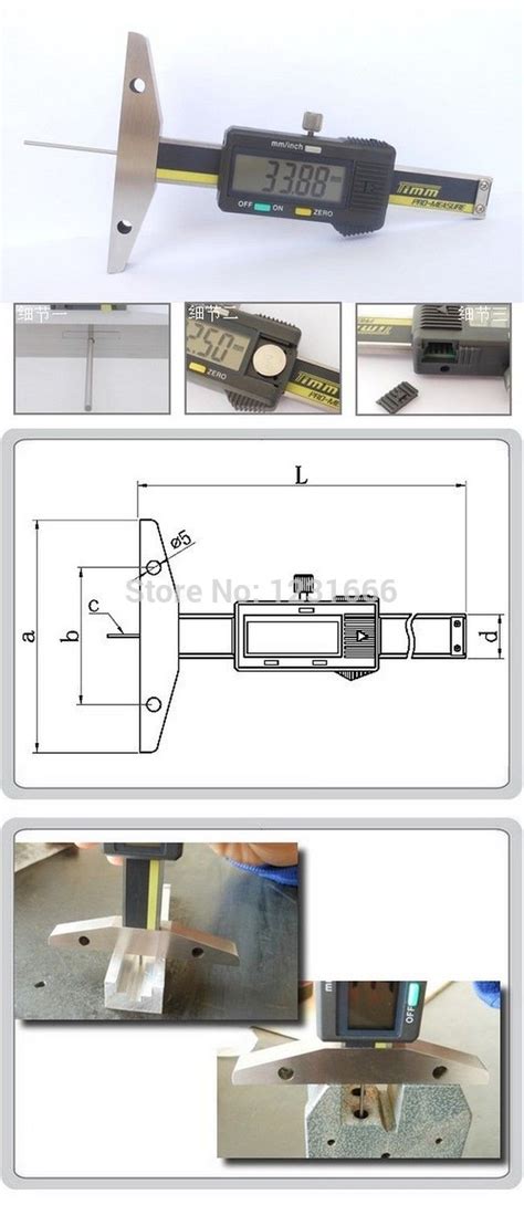 2014 Hot Sale Vernier Absolute Digimatic 0 100 Depth Gage Electronic