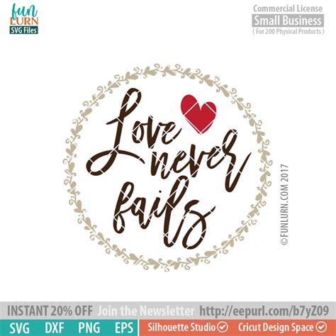 Love never fails SVG - FunLurn