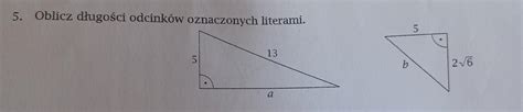 Oblicz D Ugo Ci Odcink W Oznaczonych Literami Brainly Pl