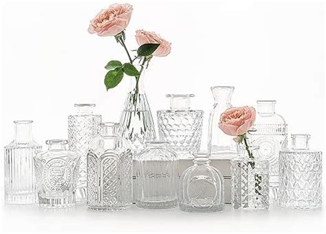 Amazon Arme Glass Bud Vase Set 30Pcs Small Glass Vase For Flowers