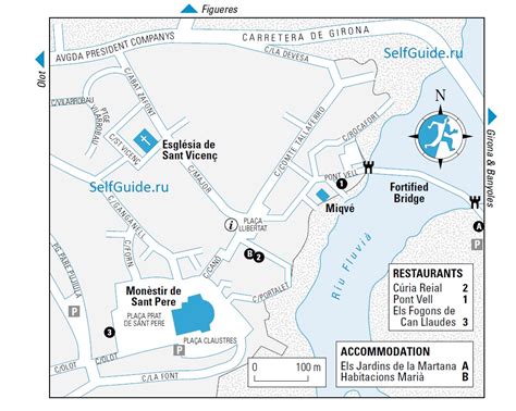 Spain Rg Costa Brava Besalu Map Self Guide