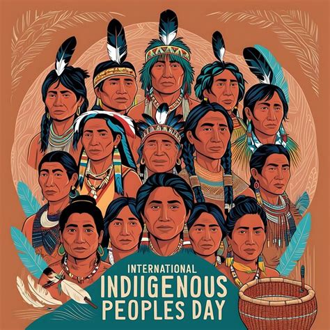 International Indigenous Peoples Day Poster Design Premium Ai