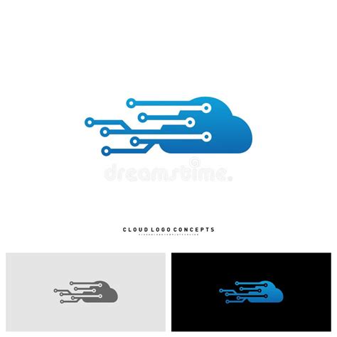 Tecnologia Logo Design Concept Vetora Da Nuvem Nuvem Logo Template