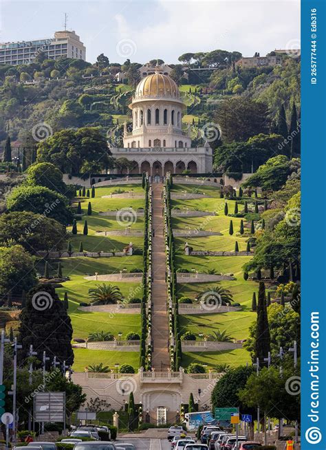 Bahai Gardens in Haifa, Israel. Tourist Attraction Editorial Stock ...