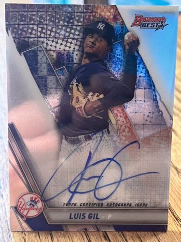 Bowman S Best Auto Luis Gil B Lg Auto Yankees Ebay