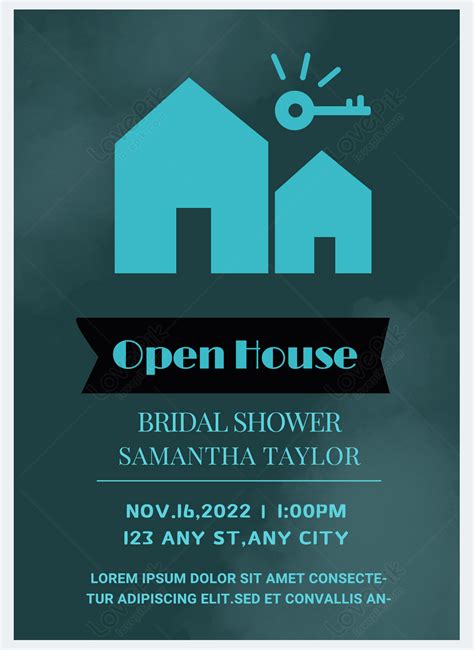 Open house invitation vertical gray template template image_picture ...