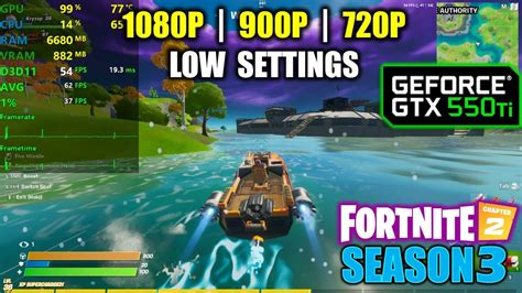 GTX 550 Ti Fortnite Chapter 2 Season 3 1080p 900p 720p Low