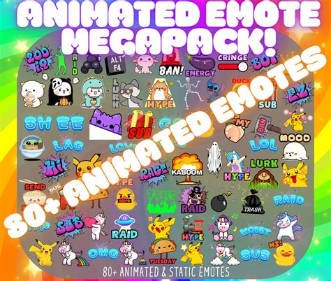 Animated Emote Megapack Twitch Emote Megapack Discord Emotes Twitch