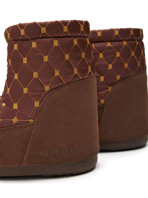 Moon Boot Icon Low Quilted Boots Brown FARFETCH UK