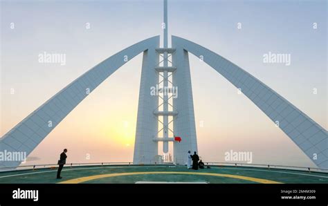 Burj Al Arab Helipad - June 11 2014 Stock Photo - Alamy