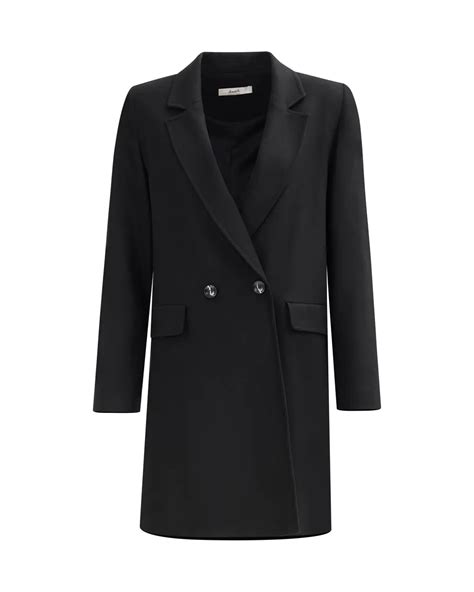 Contrast Button Double Breasted Collar Coat Secilstore