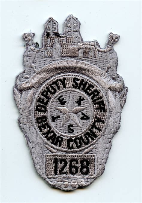 1980s 90s Bexar Co Tx Deputy Sheriff Embroidered Badge Removed From