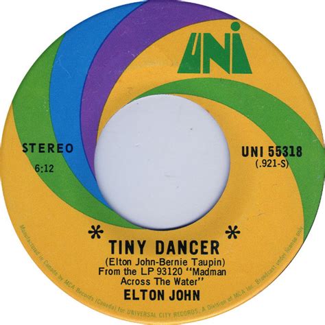 Elton John – Tiny Dancer (1972, Vinyl) - Discogs