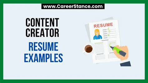 Content Creator Resume Examples Samples Writing Guide