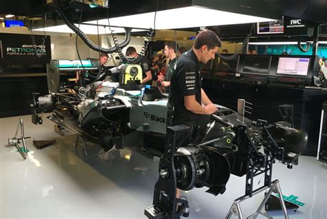 Inside the Mercedes Formula 1 pit garage – in photos