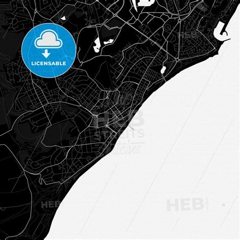 Eastbourne England Pdf Vector Map Black And White Hebstreits Map