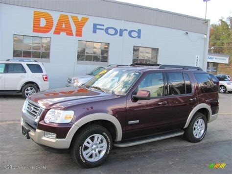 2008 Dark Cherry Metallic Ford Explorer Eddie Bauer 4x4 38548895 Photo 16 Car