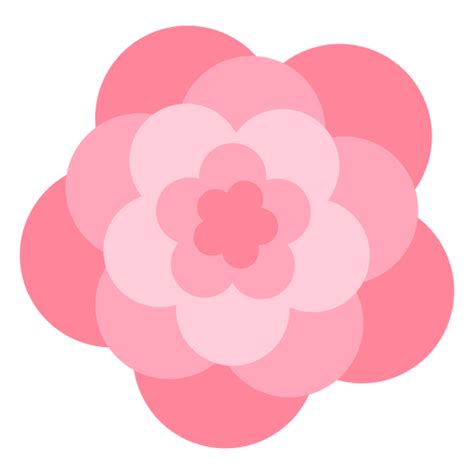 Pink Flower Large Petals Flat PNG & SVG Design For T-Shirts