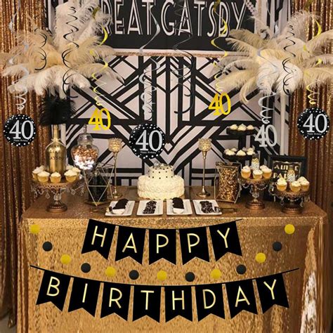 Buy 40th Birthday Decorations Kit For Men And Women 40 Years Old Party